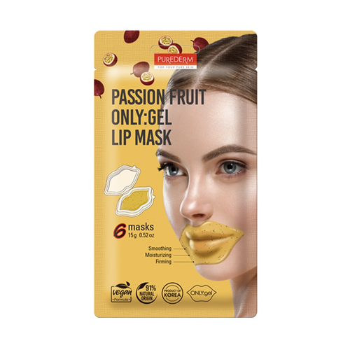 Purederm - Mask - Passion Fruit ONLY:gel Lip Mask (6 Masks)