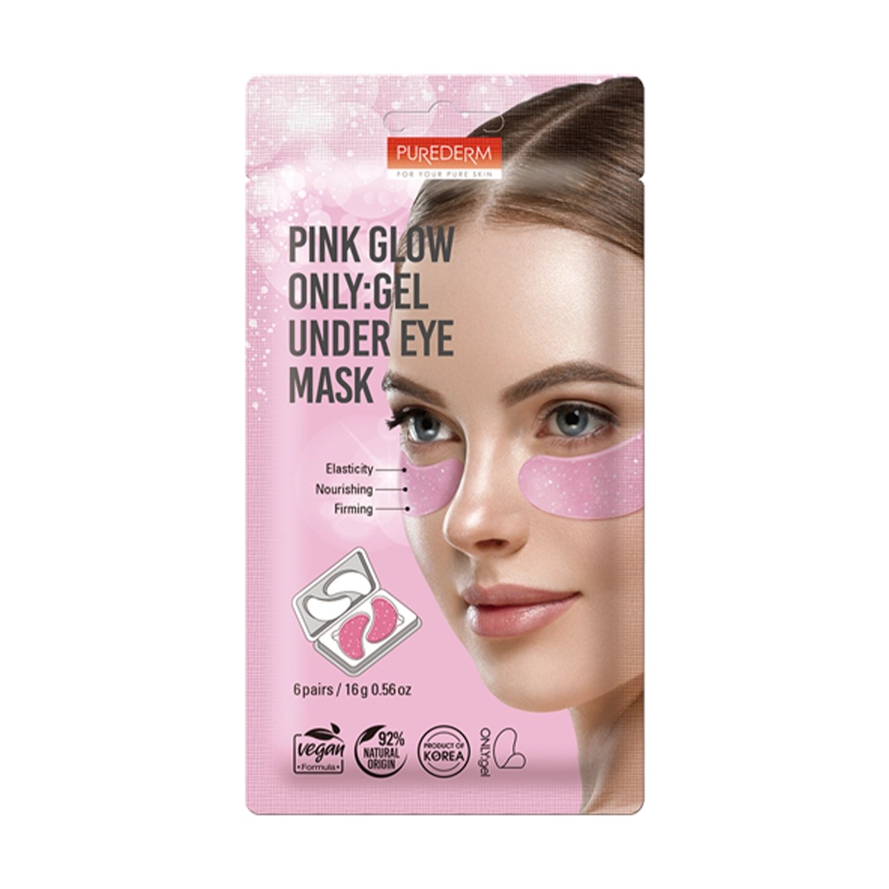 Purederm - Mask - Pink Glow ONLY:gel Under Eye Mask (6 Pairs)