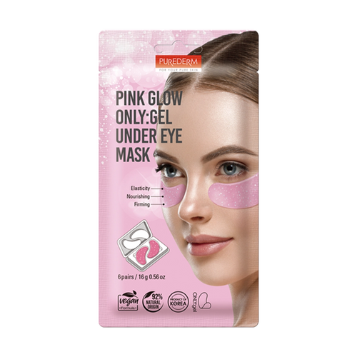 Purederm - Mask - Pink Glow ONLY:gel Under Eye Mask (6 Pairs)