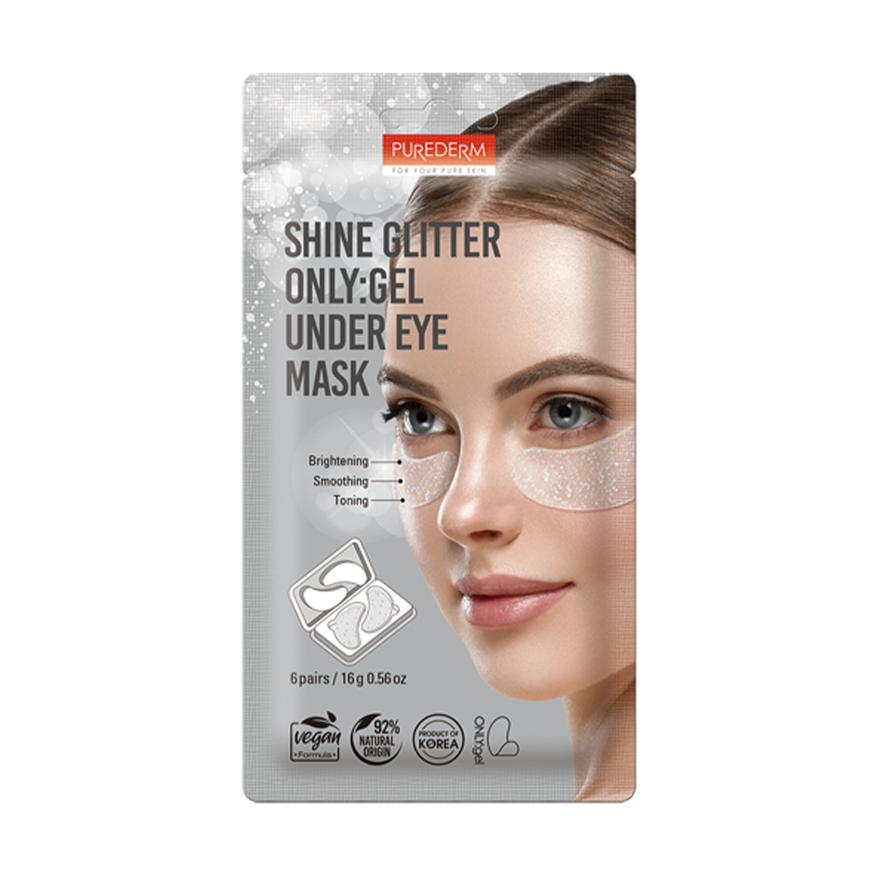 Purederm - Mask - Shine Glitter ONLY:gel Under Eye Mask (6 Pairs)