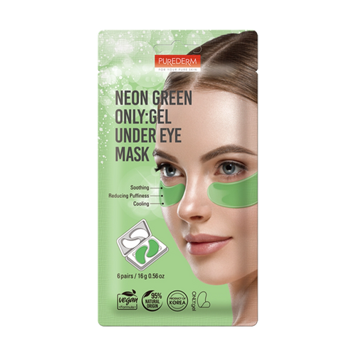 Purederm - Mask - Neon Green ONLY:gel Under Eye Mask (6 Pairs)