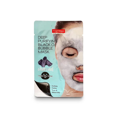 Purederm - Mask - Deep Purifying Black 02 Charcoal Bubble Mask