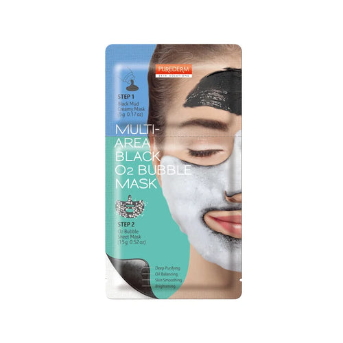 Purederm - Mask - Multi Area Black O2 Bubble Mask