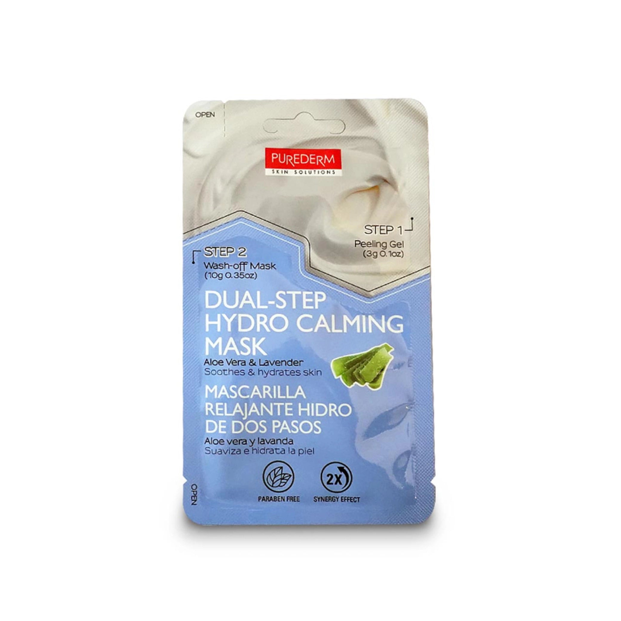 Purederm - Mask - Dual Step Hydro Calming Aloe Vera & Lavender Mask