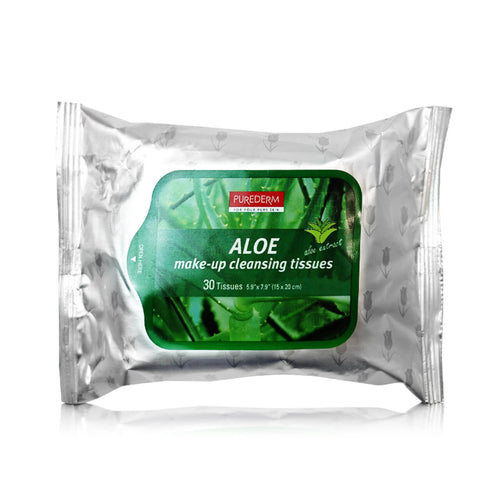 Purederm - Cleansing Towelettes - Aloe Vera Make up Cleansing Tissues (30 Tissues)