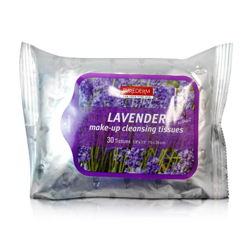 Purederm - Cleansing Towelettes - Lavender Make up Cleansing Tissues (30 Tissues)