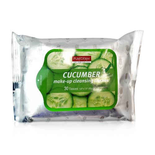 Purederm - Cleansing Towelettes - Cucumber Make up Cleansing Tissues (30 Tissues)