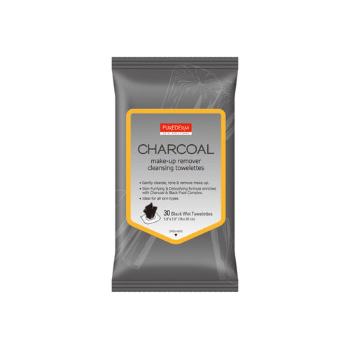 Purederm - Cleansing Towelettes - Charcoal Purederm  Remover Cleansing Towelettes