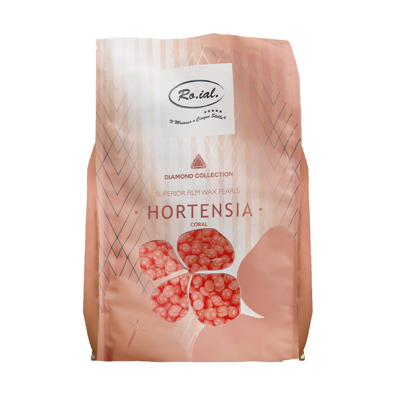 Ro.ial - Hair Removal - Diamond Collection Superior Film Wax Pearls - Hortensia (Coral) 1000g
