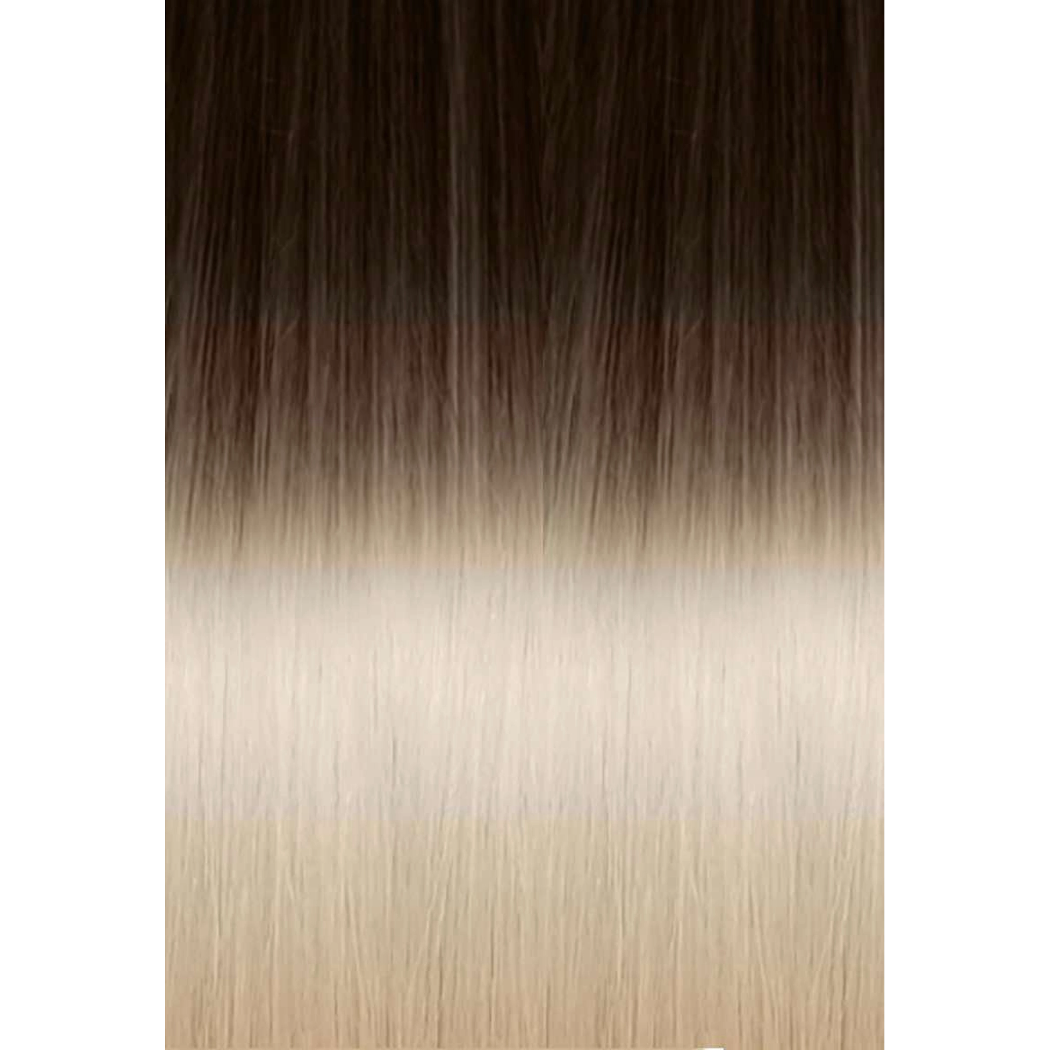 Seiseta - Hair Extension - Tape-in Classic Hair Extension 6 Strands Ombre 4/1001 Brown/Platinum Blonde 50/55CM 15GR
