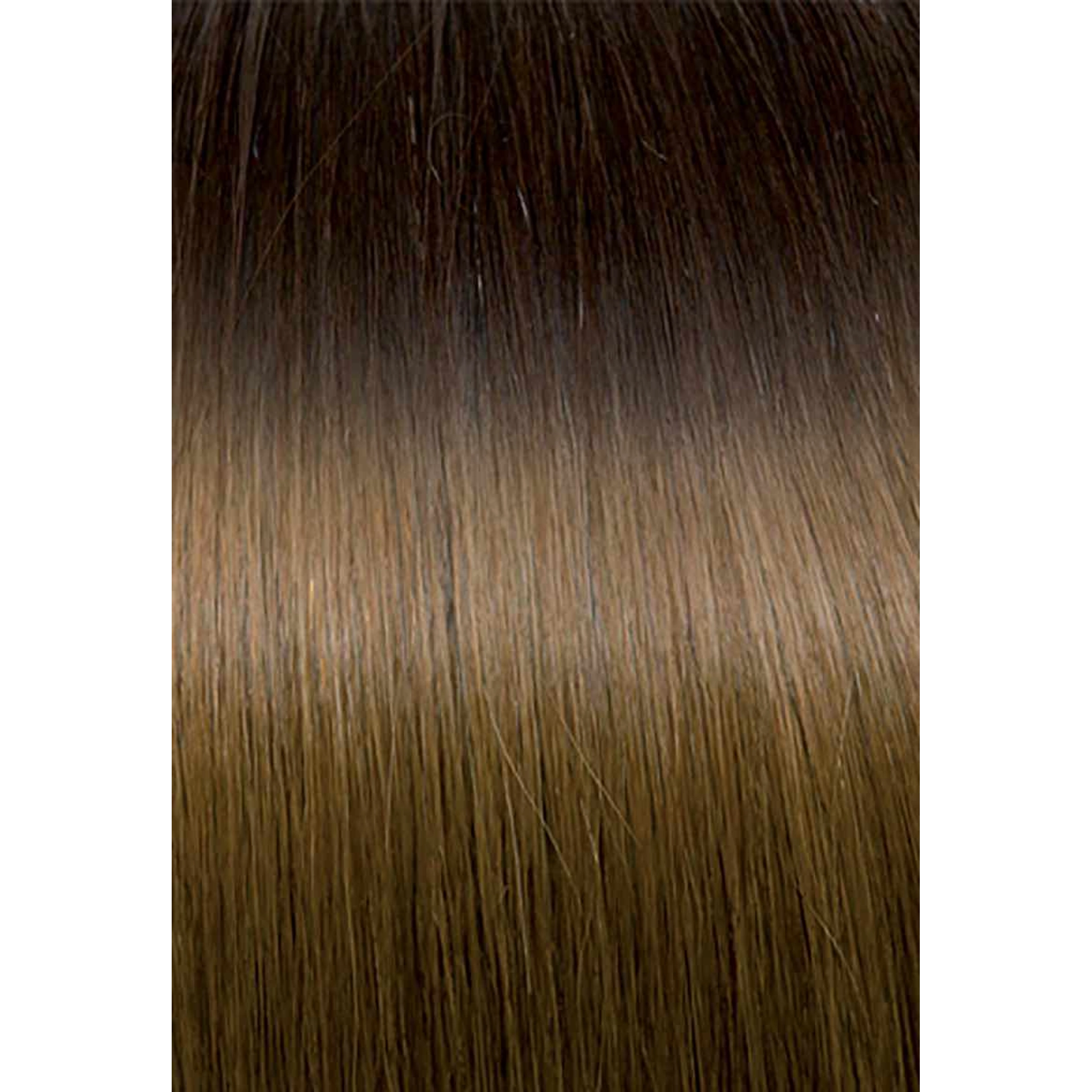Seiseta - Hair Extension - Tape-in Russian Hair Extension 6 PCS Ombre 4/14 Brown/Light Golden Blonde Copper 55CM