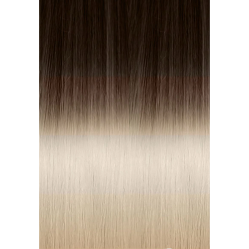 Seiseta - Hair Extension - Keratin Fusion Classic Hair Extension 25 Strands Ombre 4/1001 Brown/Platinum Blonde 50/55CM 20GR