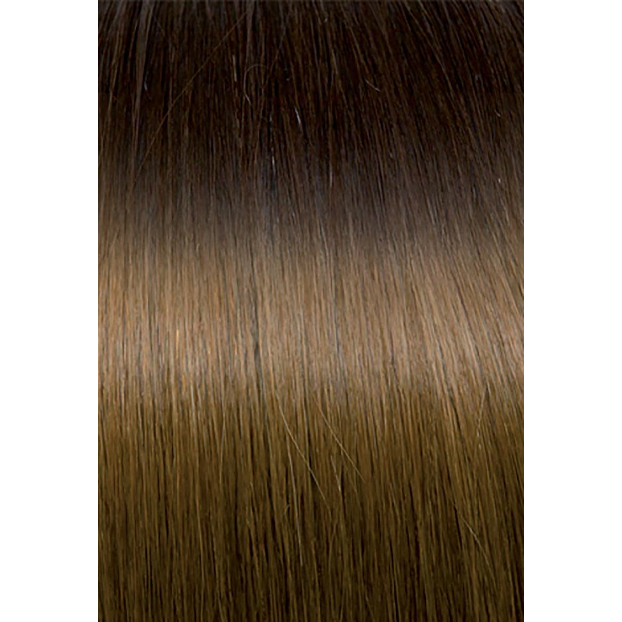 Seiseta - Hair Extension - Keratin Fusion Russian Hair Extension 20PCS Ombre 4/14 Brown/Light Golden Blonde Copper 55CM