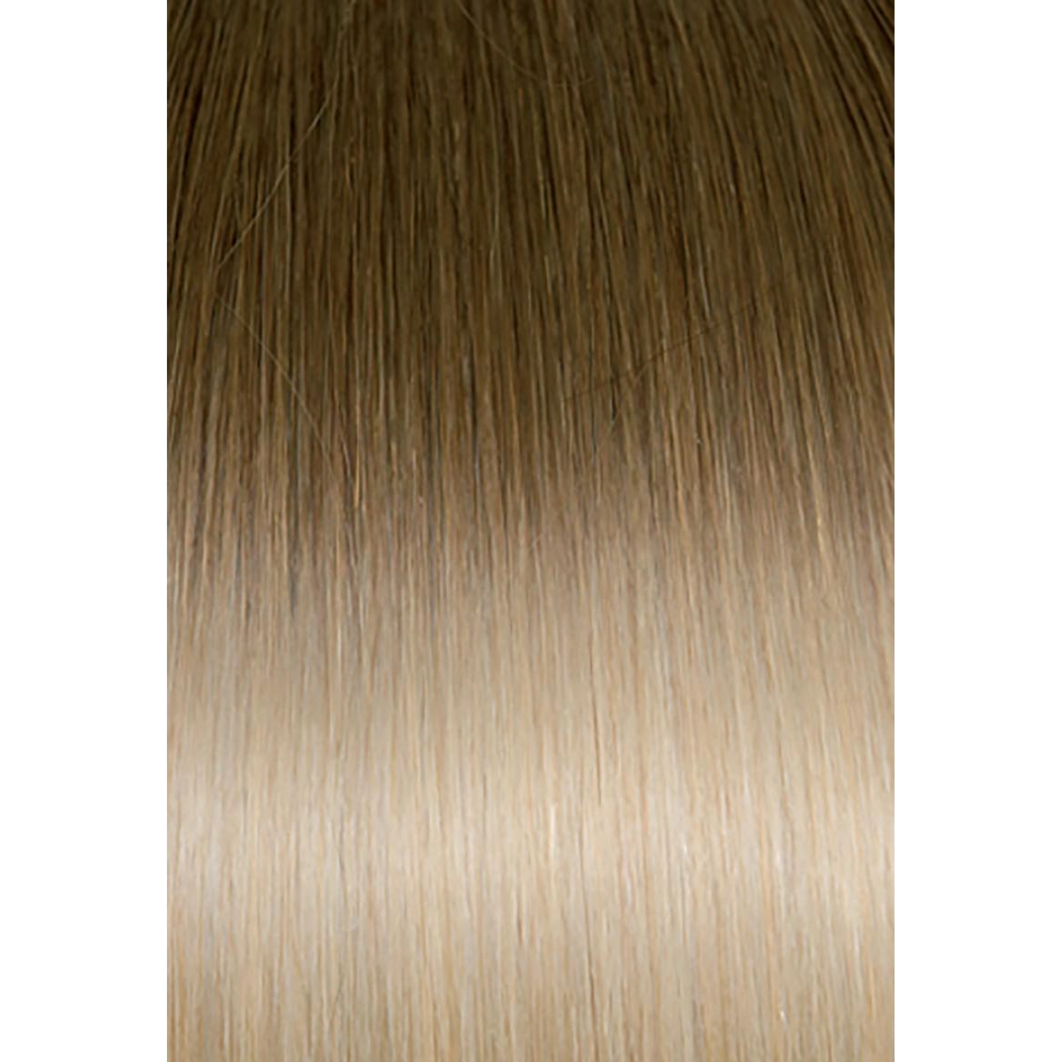 Seiseta - Hair Extension - Keratin Fusion Russian Hair Extension 20PCS Ombre 10/20 Dark Blonde ash/Ultra Light Blonde 55CM