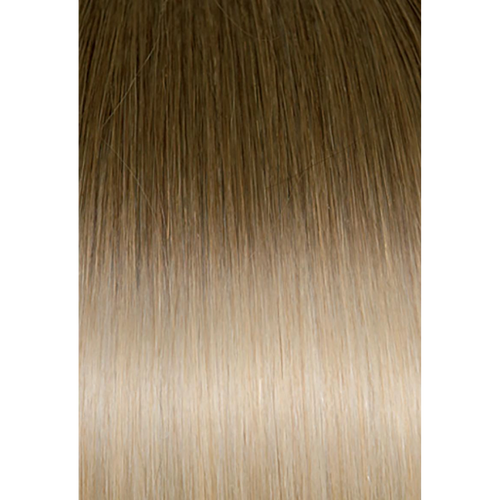 Seiseta - Hair Extension - Keratin Fusion Russian Hair Extension 20PCS Ombre 10/20 Dark Blonde ash/Ultra Light Blonde 55CM