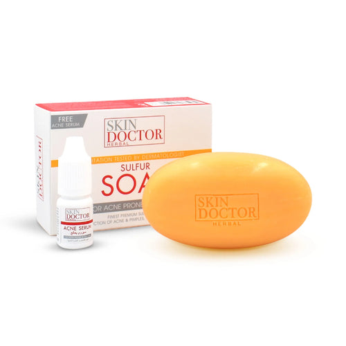 Skin Doctor - Soap - Herbal Acne Sulfur Soap with Free Acne Serum
