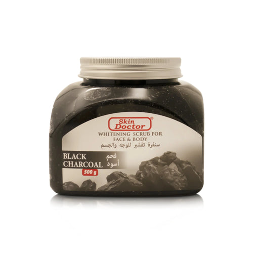 Skin Doctor - Scrub - Black Charcoal Whitening Scrub For Face & Body 500g