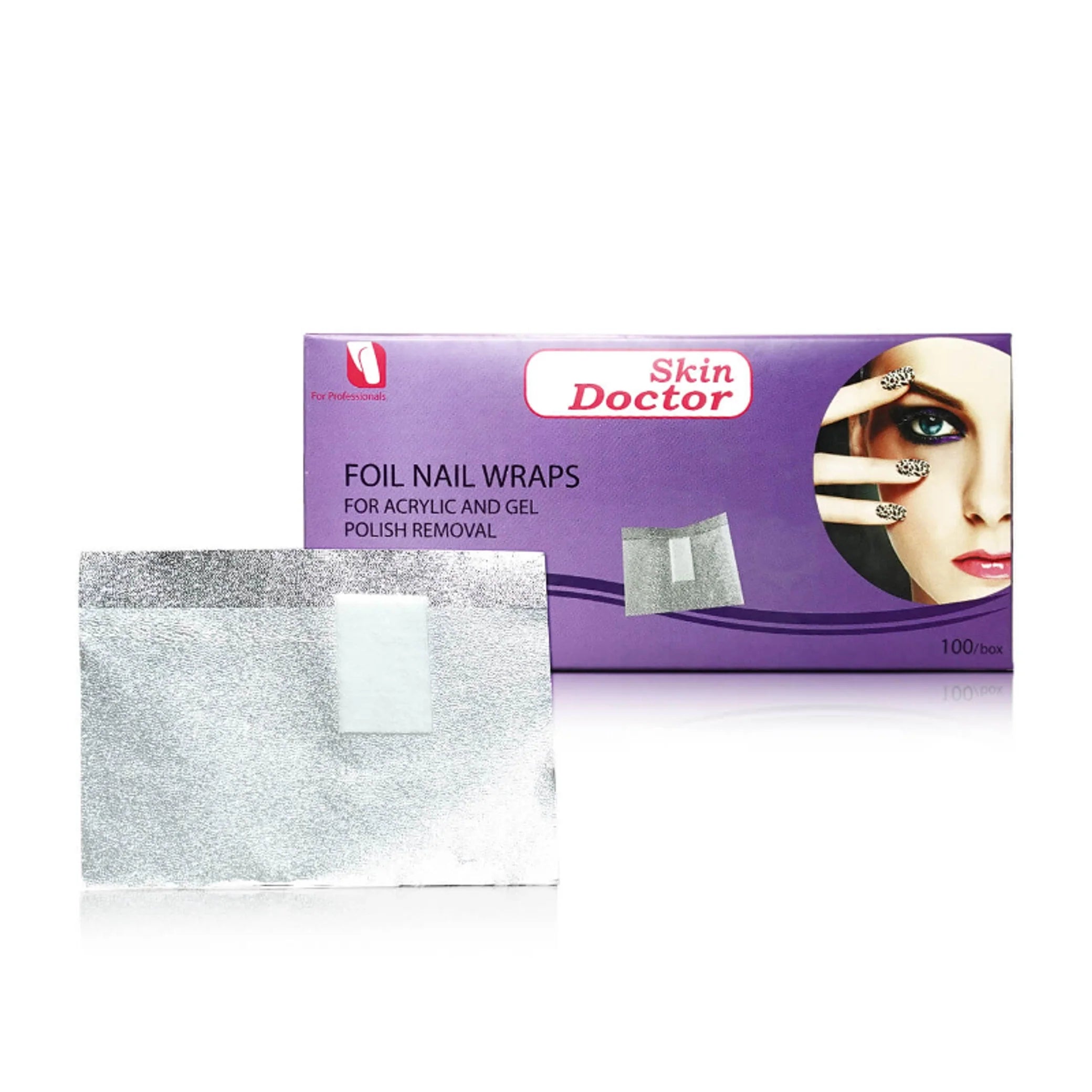 Skin Doctor - Nail Care - 100 Pieces Foil Nail Wraps