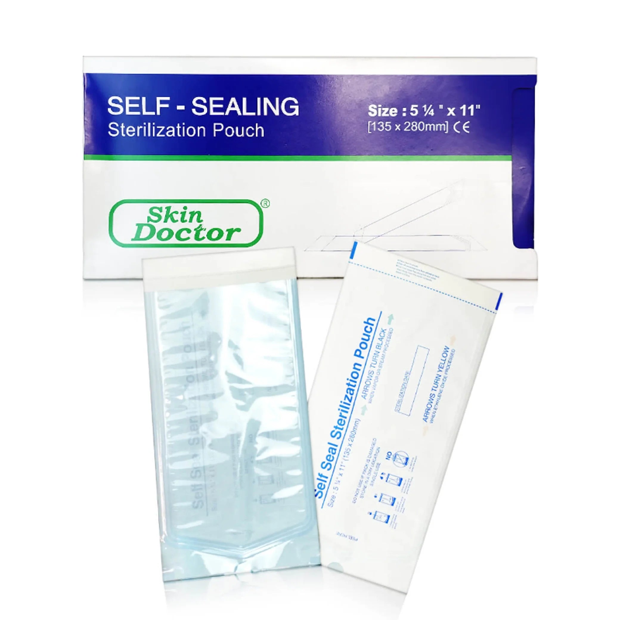 Skin Doctor - Other - Self Sealing Sterilization Pouch 90x260mm (Box of 200 Pouches)