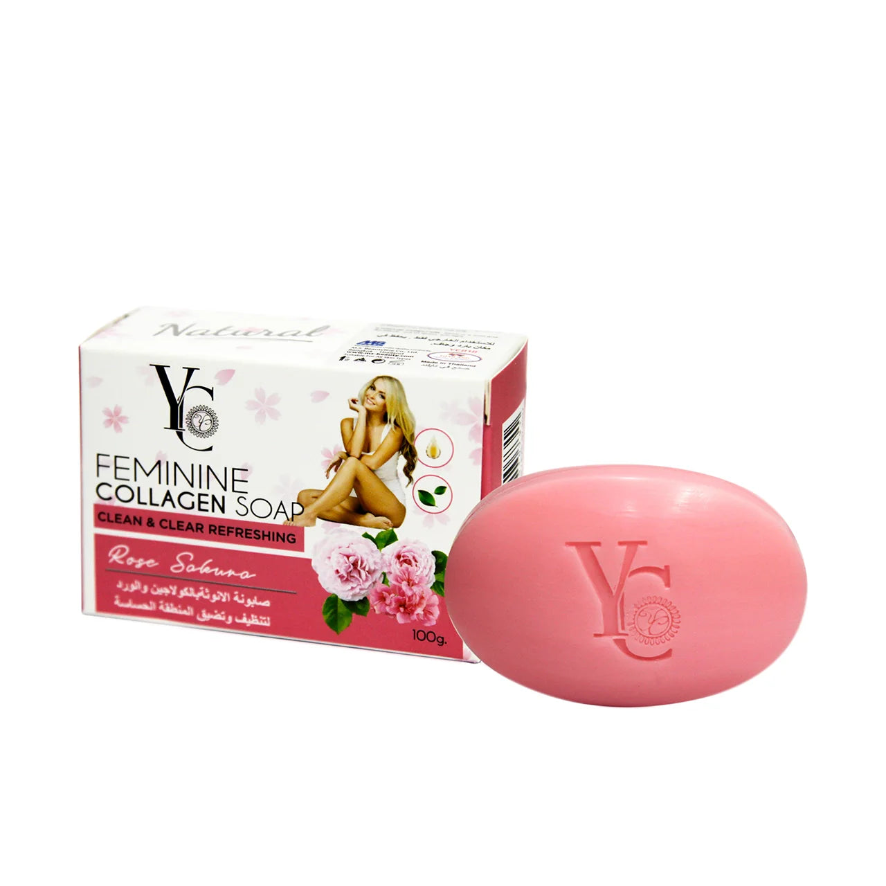 Yong Chin - Body Care - Feminine Collagen Soap with Rose Sakura 100g