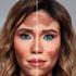 Melanina Colored Lenses Dubai comparison of a irl wearing only one lens