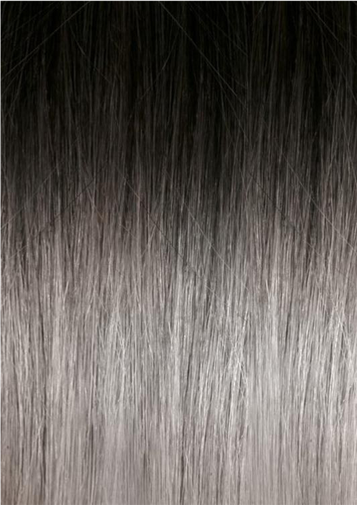 Seiseta - Hair Extension - Tape-in Classic Hair Extension 6 Strands Ombre 1B/Silver 50/55CM 15GR