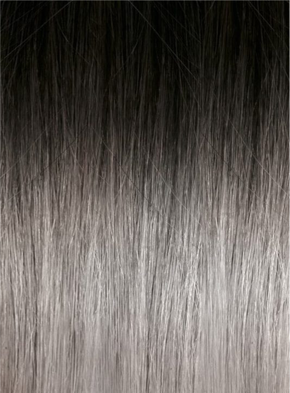 Seiseta - Hair Extension - Keratin Fusion Classic Hair Extension 25 Strands Ombre 1B/Sliver 50/55CM 20GR