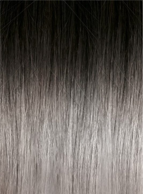 Seiseta - Hair Extension - Keratin Fusion Classic Hair Extension 25 Strands Ombre 1B/Sliver 50/55CM 20GR